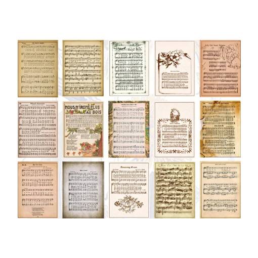 Foto - Scrapbooking dekoratívny papier v bloku - Typ J, 60 kusov