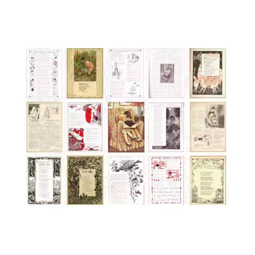 Foto - Scrapbooking dekoratívny papier v bloku - Typ M, 60 kusov