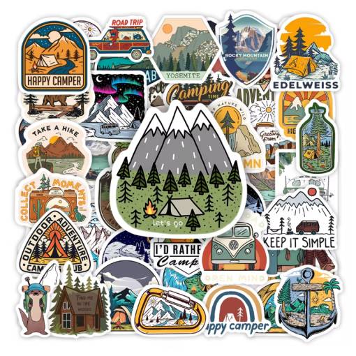 Foto - Scrapbooking outdoor samolepky - 50 kusov