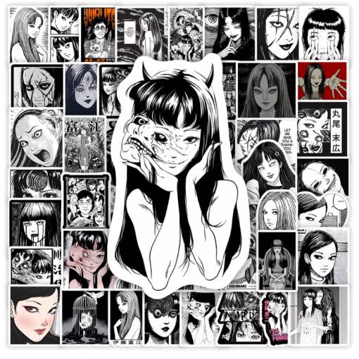 Foto - Scrapbooking samolepky Junji Ito Tomie - 60 kusov