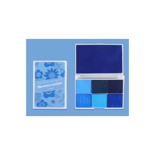 Foto - Scrapbooking paleta inkoustových farieb - Sedem odtieňov modrej