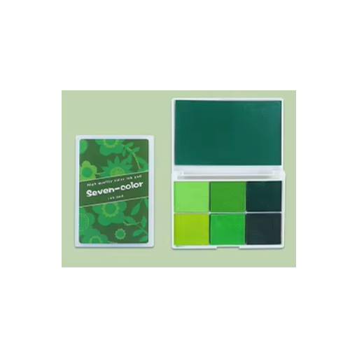 Foto - Scrapbooking paleta inkoustových farieb - Sedem odtieňov zelených
