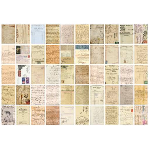 Foto - Scrapbooking blok dekoračných papierov so vzormi - 100 listov, vzor F