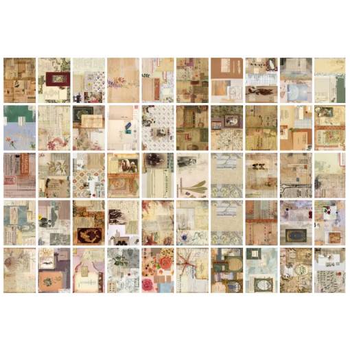 Foto - Scrapbooking blok dekoračných papierov so vzormi - 100 listov, vzor E