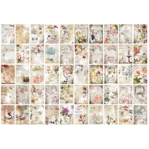 Foto - Scrapbooking blok dekoračných papierov so vzormi - 100 listov, vzor C
