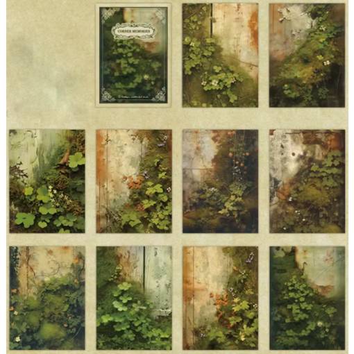 Foto - Scrapbooking blok dekoratívnych papierov - Lesný porost, 20 kusov