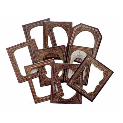 Foto - Scrapbooking dekoračná papierová lepenka - Vintage retro frame, 10 kusov