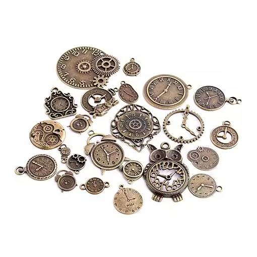 Foto - Scrapbooking kovové steampunk dekorácie - Antique Bronze plated, 20 kusov