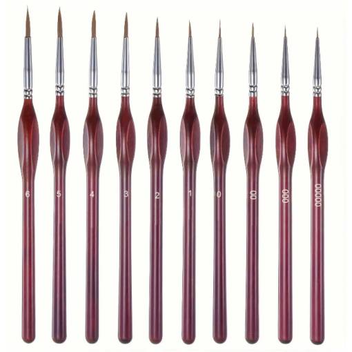 Foto - Scrapbooking miniatúrne štetce pre jemné detaily - 10 kusov