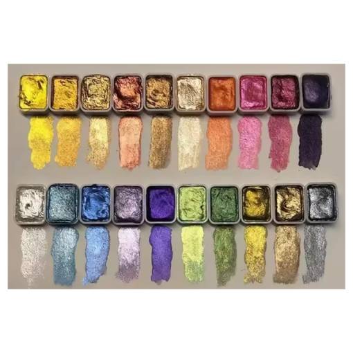 Foto - Scrapbooking tuhé akvarelové farby - Sada, 20 kusov