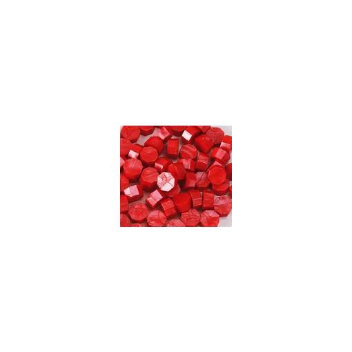 Foto - Scrapbooking korálkový pečatný vosk - Červený A8, 100 kusov