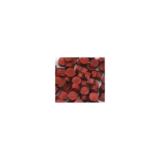 Foto - Scrapbooking korálkový pečenný vosk - Rubínovo červený D1, 100 kusov