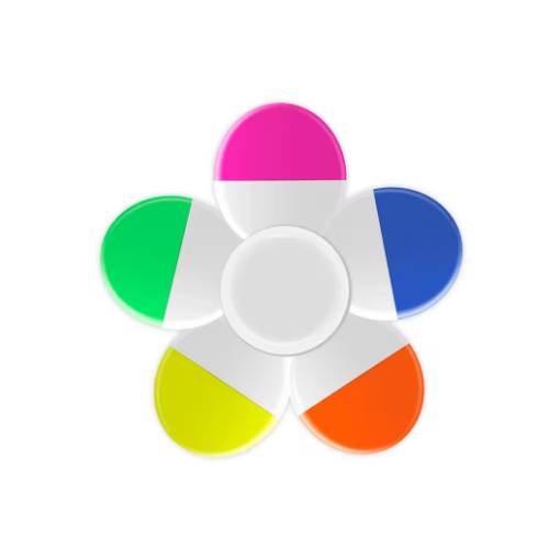 Foto - Scrapbooking zvýrazňovač a spinner - 5 v 1, sýte farby