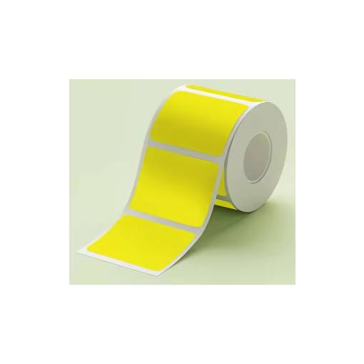 Foto - Scrapbooking roličky samolepících štítkov do termotlačiarne - Žlté, 40 x 30 mm