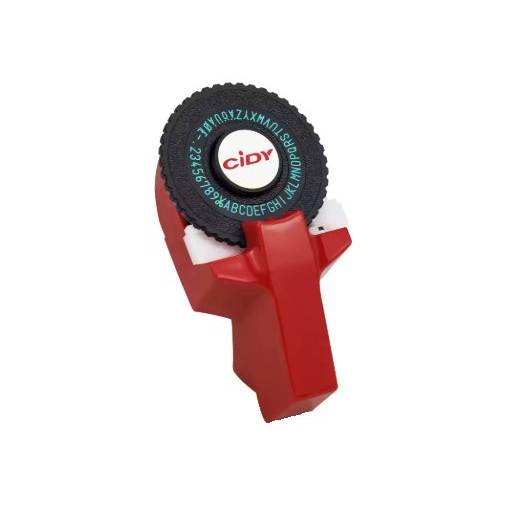 Foto - Scrapbooking štítková raznica s príslušenstvom - Červená, tri pásky