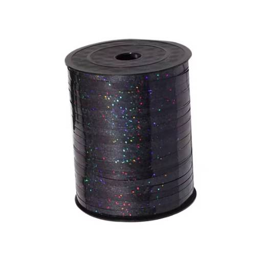 Foto - Scrapbooking tenká třpytivá stuha - Černá, 460 metrov