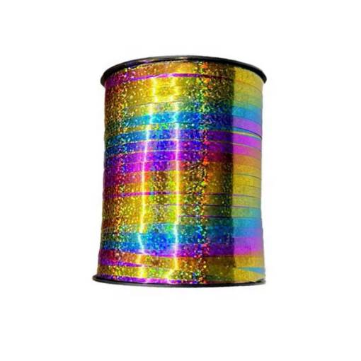 Foto - Scrapbooking tenká trpytivá stuha - Duhová, 460 metrov