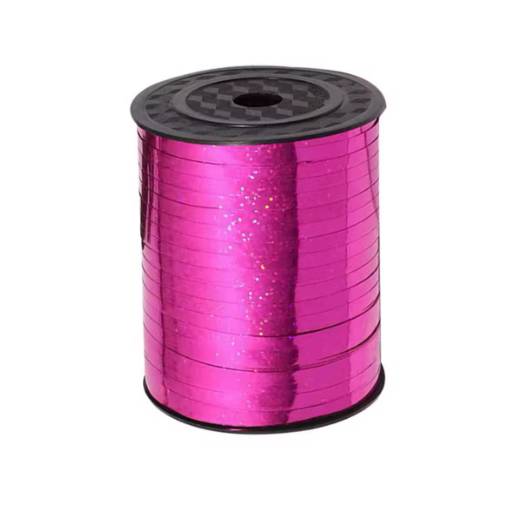 Foto - Scrapbooking tenká trpytivá stuha - Tmavě růžová, 460 metrov