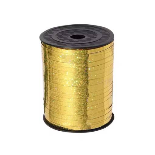 Foto - Scrapbooking tenká trpytivá stuha - Zlatá, 460 metrov