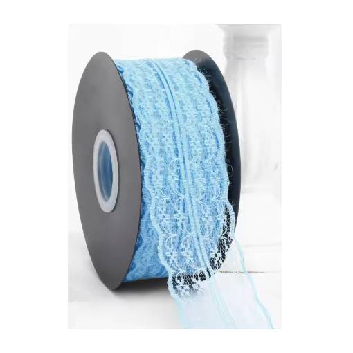 Foto - Scrapbooking široká krajka - Svetlo modrá, 45 metrov