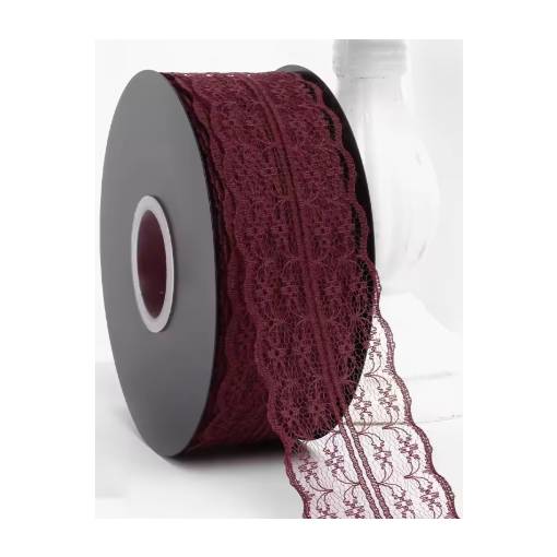Foto - Scrapbooking široká krajka - Vínová, 45 metrov