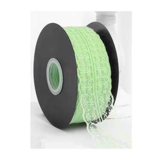 Foto - Scrapbooking široká krajka - Svetlo zelená, 45 metrov