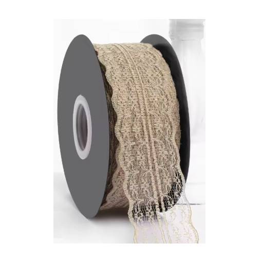 Foto - Scrapbooking široká krajka - Khaki, 45 metrov