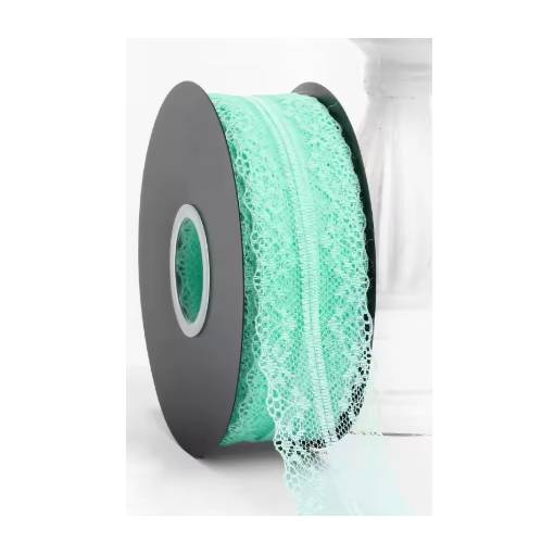Foto - Scrapbooking krajka - Svetle zelená, 45 metrov