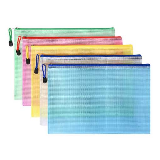 Foto - Scrapbooking organizačné farebné kapsy - A4, 5 kusov