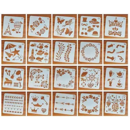 Foto - Scrapbooking sada šablón na kreslenie - Biela, 41 až 60