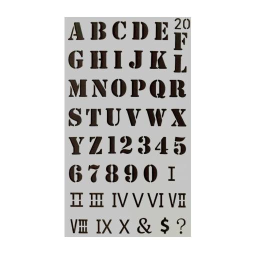 Foto - Scrapbooking šablóna na kreslenie - Abeceda a číslice