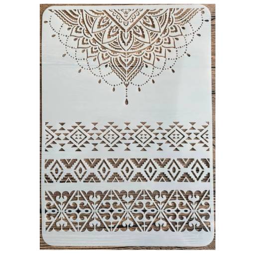 Foto - Scrapbooking veľká šablóna na kreslenie - Mandala vzory