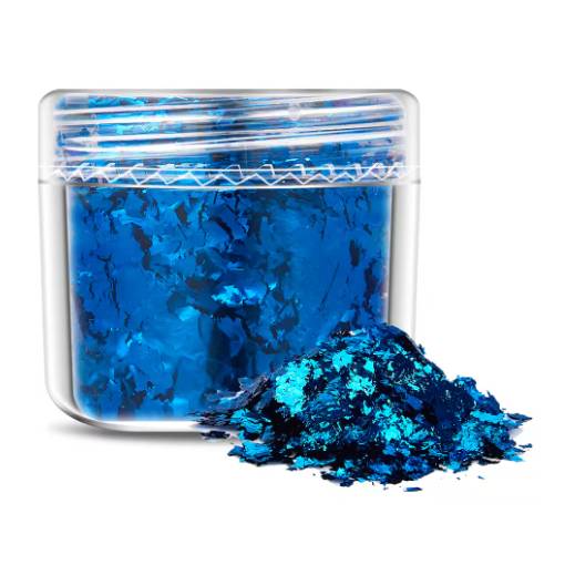 Foto - Scrapbooking dekoratívne vložky z metalickej fólie - Tmavo modrá, JB01