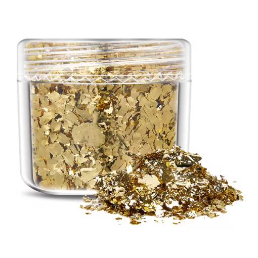 Foto - Scrapbooking dekoratívne vložky z metalickej fólie - Zlatá, JB02