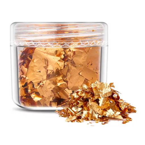 Foto - Scrapbooking dekoratívne vložky z metalickej fólie - Ružová zlatá, JB03