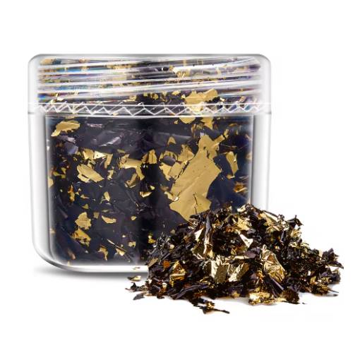 Foto - Scrapbooking dekoratívne vložky z metalickej fólie - Zlato hnedá, JB04