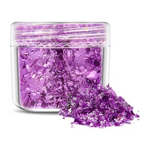 Foto - Scrapbooking dekoratívne vložky z metalickej fólie - Svetlofialová, JB05