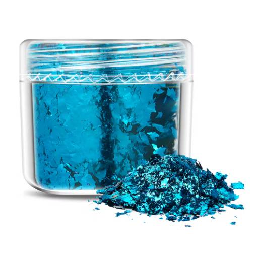 Foto - Scrapbooking dekoratívne vložky z metalickej fólie - Tyrkysová, JB06