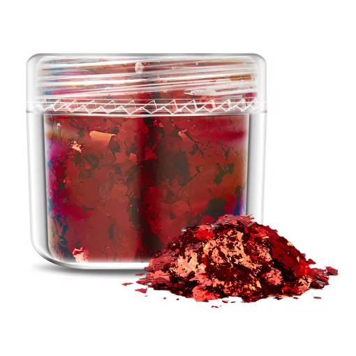 Foto - Scrapbooking dekoratívne vložky z metalickej fólie - Červená, JB07