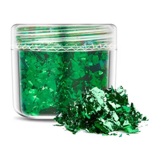 Foto - Scrapbooking dekoratívne vložky z metalickej fólie - Tmavě zelená, JB11