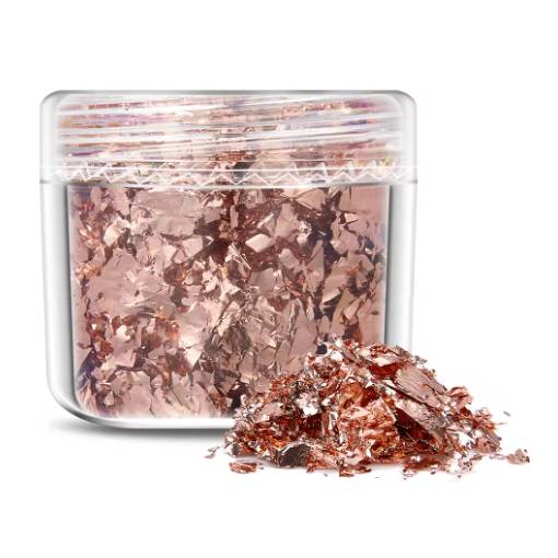 Foto - Scrapbooking dekoratívne vložky z metalickej fólie - Ružová zlatá, JB13