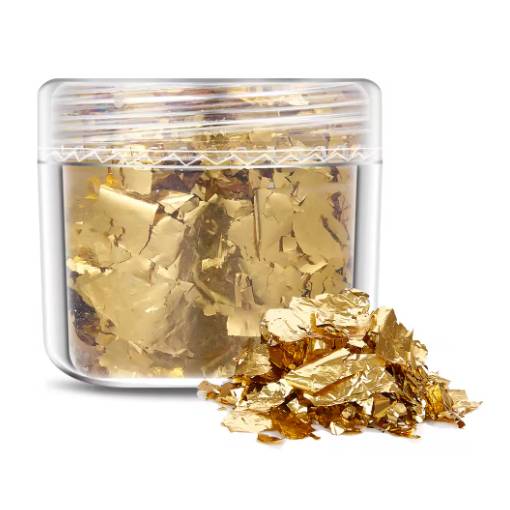 Foto - Scrapbooking dekoratívne vložky z metalickej fólie - Zlatá, JB16