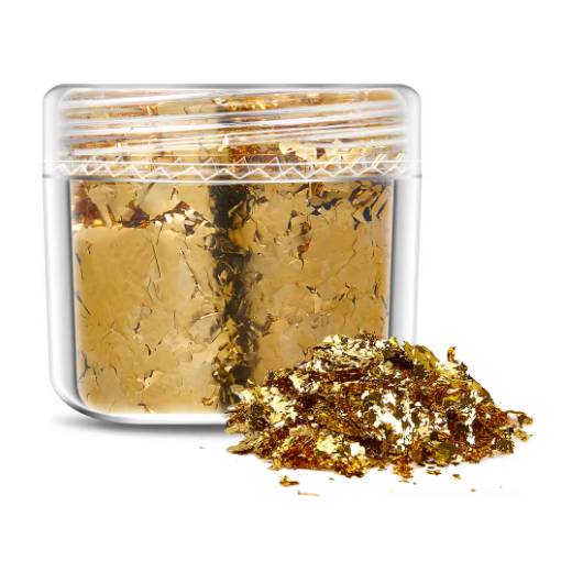 Foto - Scrapbooking dekoratívne vložky z metalickej fólie - Zlatá, JB20