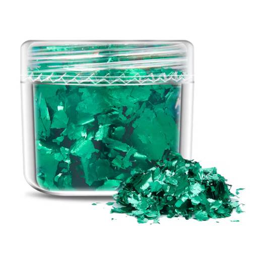 Foto - Scrapbooking dekoratívne vložky z metalickej fólie - Zelená, JB21