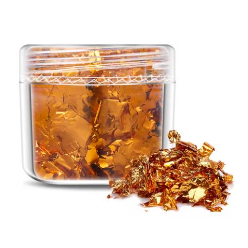 Foto - Scrapbooking dekoratívne vložky z metalickej fólie - Oranžová, JB22