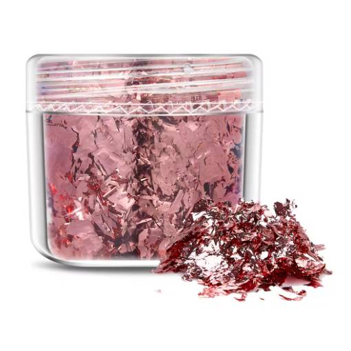 Foto - Scrapbooking dekoratívne vložky z metalickej fólie - Svetlo ružová, JB23