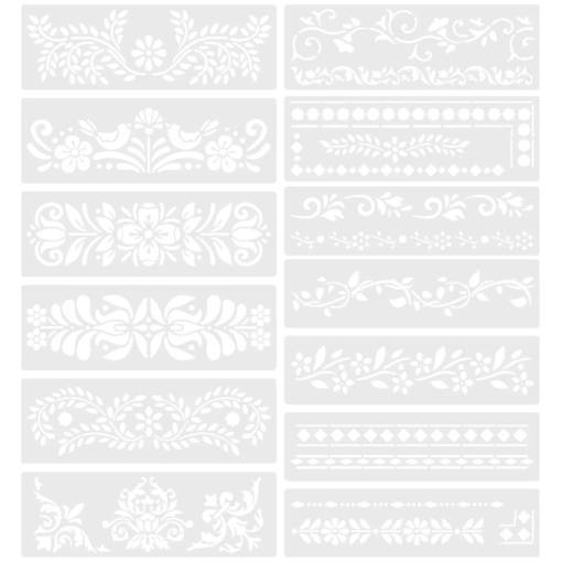 Foto - Scrapbooking sada šablon na kreslenie - Do okrajov, 13 kusov