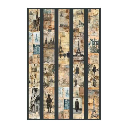 Foto - Scrapbooking Vintage lepiaca páska - Eiffelova veža 02, 2 metre