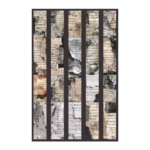 Foto - Scrapbooking Vintage lepiaca páska - Noty 03, 2 metre