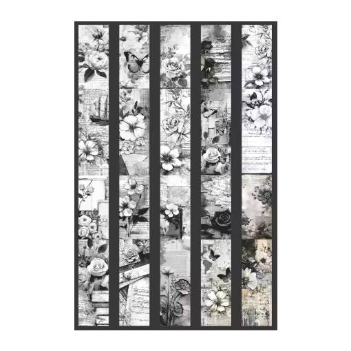 Foto - Scrapbooking Vintage lepiaca páska - Kvety 04, 2 metre